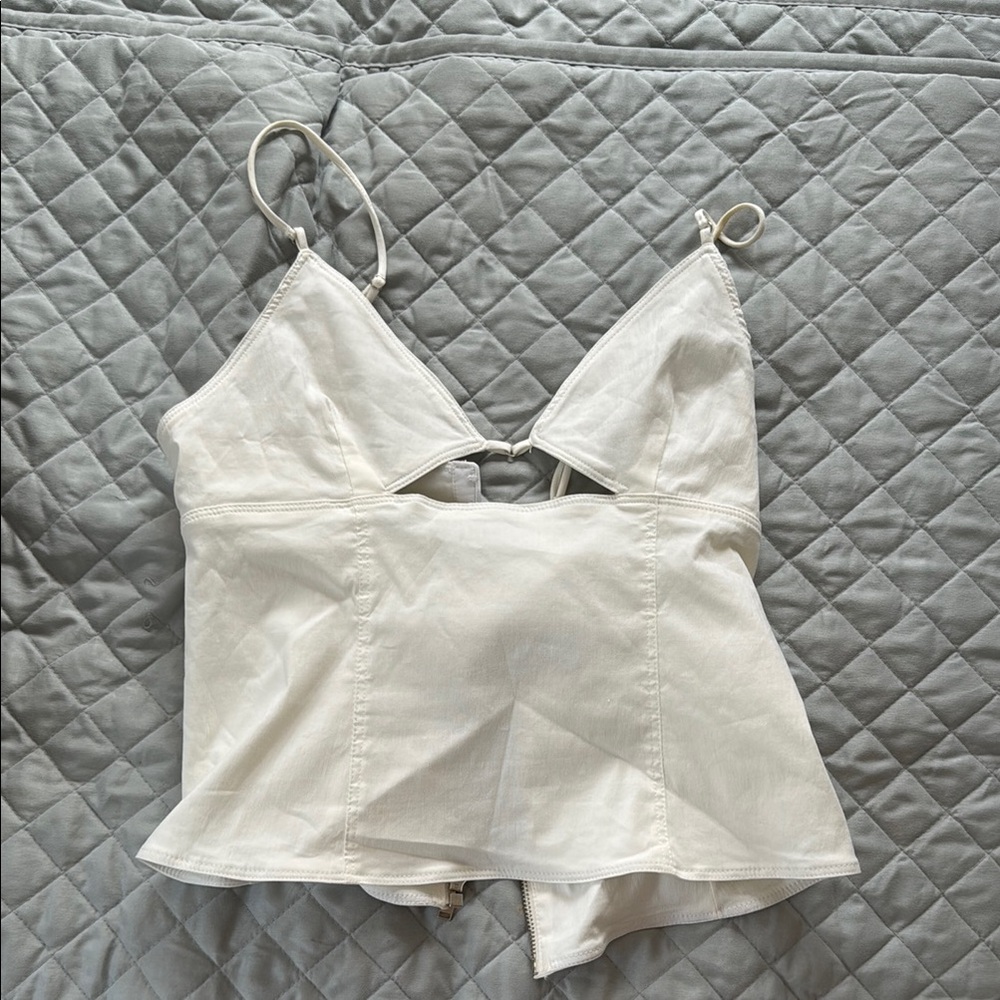 White Strappy Top